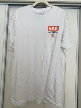 Baseball Lifestyle 101 Men's White Graphic Tee - I’ll Take you 450 Dead Center